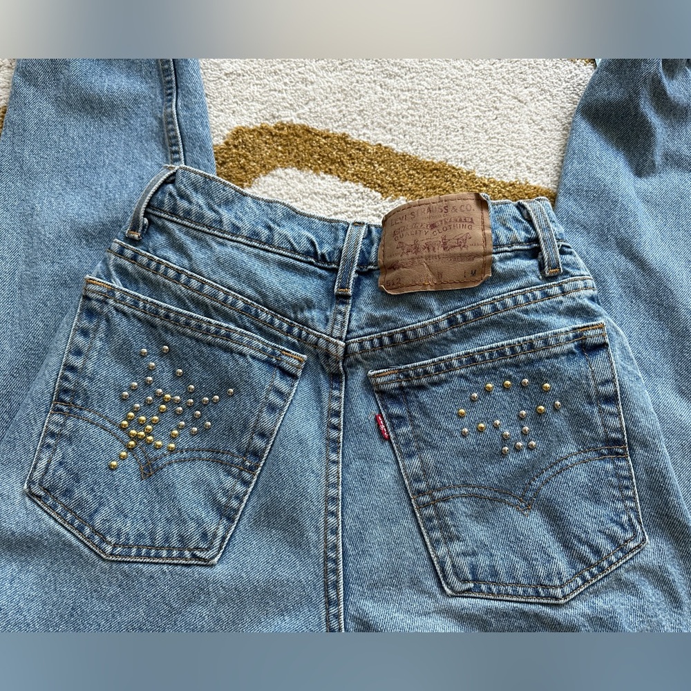 Vintage 90’s Levi’s 512 Slim Fit Tapered Leg Red Tab Rigid Denim Jeans 26 4 - Picture 5 of 12